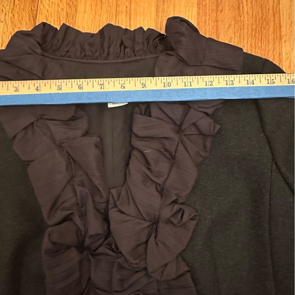 J Crew Chimera Ruffle Wool Jacket Blazer Gray size 8 - Picture 8 of 10